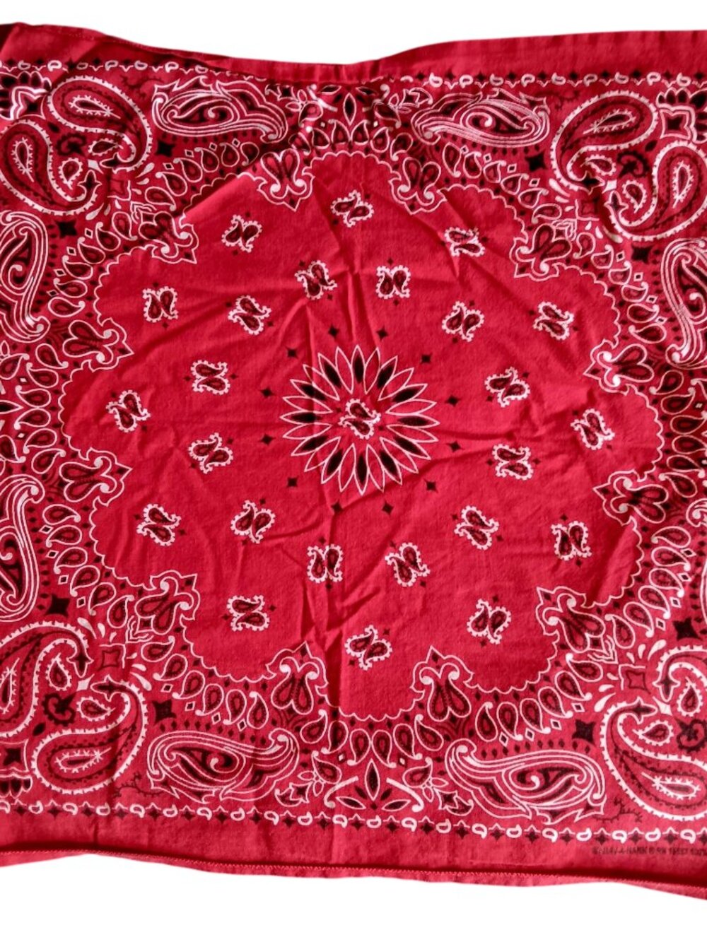 Vintage Hav-A-Hank Red Paisley Cotton Bandana USA Made 20" Square